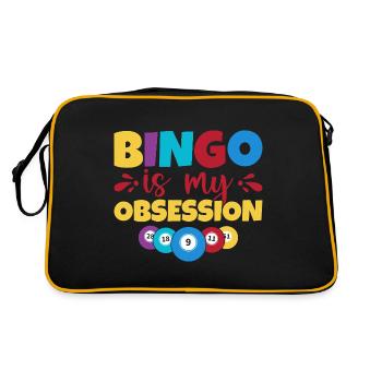 Jeu de bingo Bingo est mon obsession Bingo - Sac Retro - noir/or - Dos