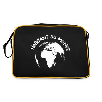 Habitant du monde - voyage - roadtrip - Sac Retro - noir/or - Dos