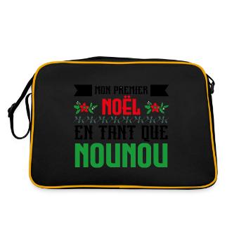 Mon Premier Noel tant que nounou - Sac Retro - noir/or - Dos