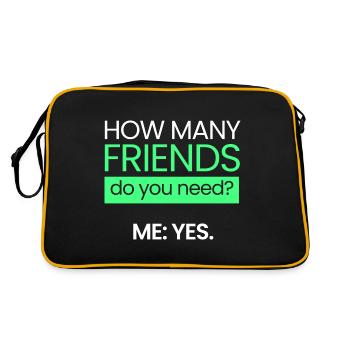 How many friends? - Retro Bag - black/gold - Back