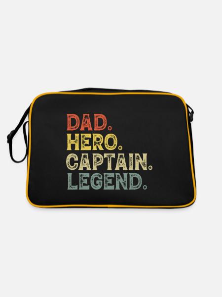 Dad captain boat - Retro Bag - black/gold - Back