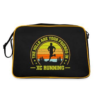 Funny XC Running Gift XC Runner Edition - Retro Bag - black/gold - Back