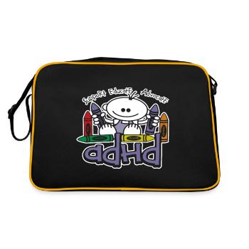 ADHD Crayons - Retro Bag - black/gold - Back