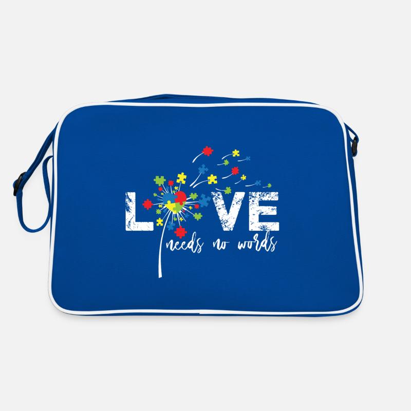 Love Needs No Words Autism Retro Bag