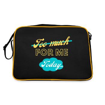 too much for me today - Retro Bag - black/gold - Back