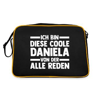 Daniela - Retro Tasche - Schwarz/Gold - Hinten
