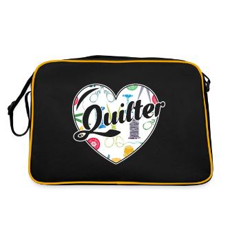 Quilter Full Heart - Retro Bag - black/gold - Back