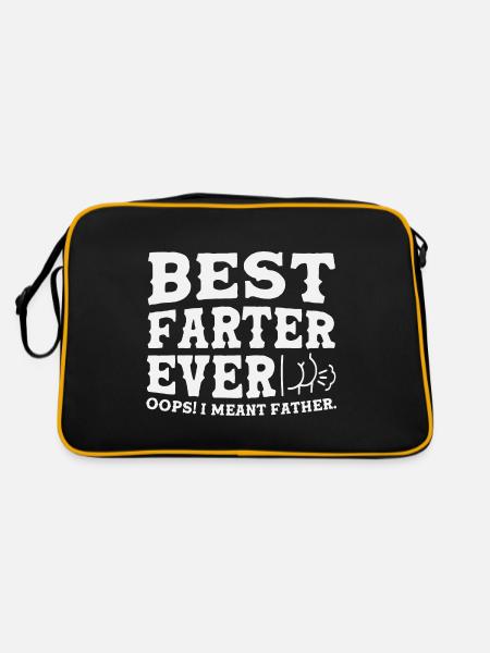 Best Farter Ever. Oops! I Meant Father Tee Funny - Retro Bag - black/gold - Back