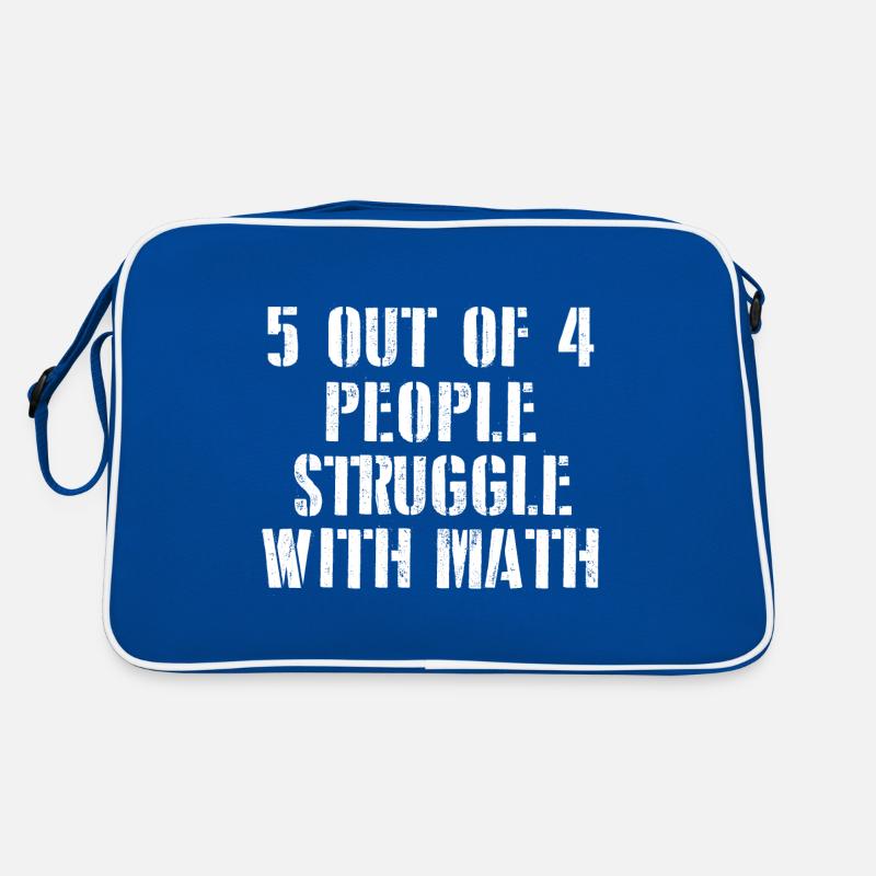 5 Out Of 4 People Struggle with Math Funny Math Retro Bag