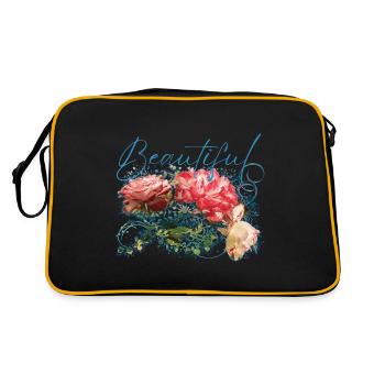 Fleurs Beautiful Flore - Sac Retro - noir/or - Dos