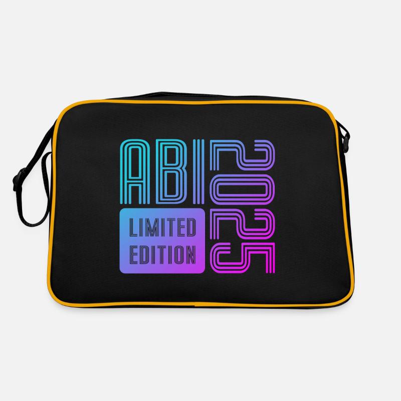 Abi 2025 - Limited Edition - Abitur - Spruch - Retro Tasche - Schwarz/Gold