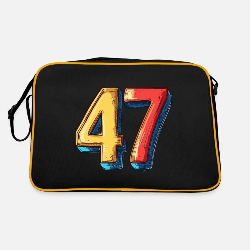 47 Zahl Comic Retro Tasche