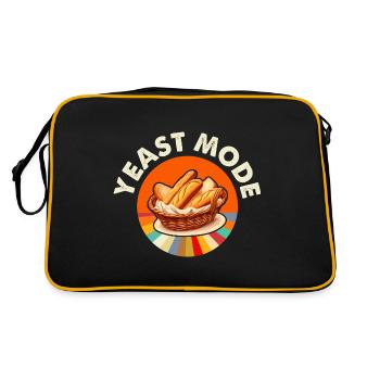 Yeast Fashion Funny Bread Illustration - Retro Bag - black/gold - Back
