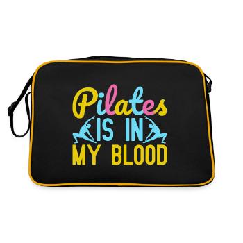 Yoga Pilates Is In My Blood Funny Yoga - Retro Bag - black/gold - Back