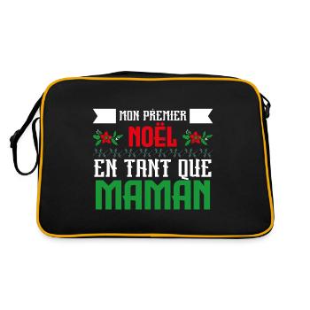 mon premier noël en tant que maman - Sac Retro - noir/or - Dos