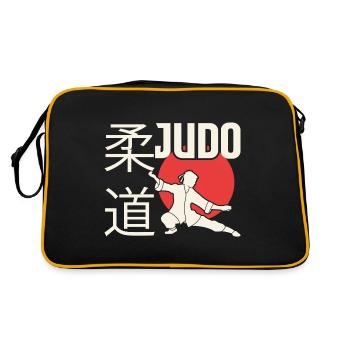 Judo. Idée Cadeau Judo. Cadeau Arts martiaux. - Sac Retro - noir/or - Dos