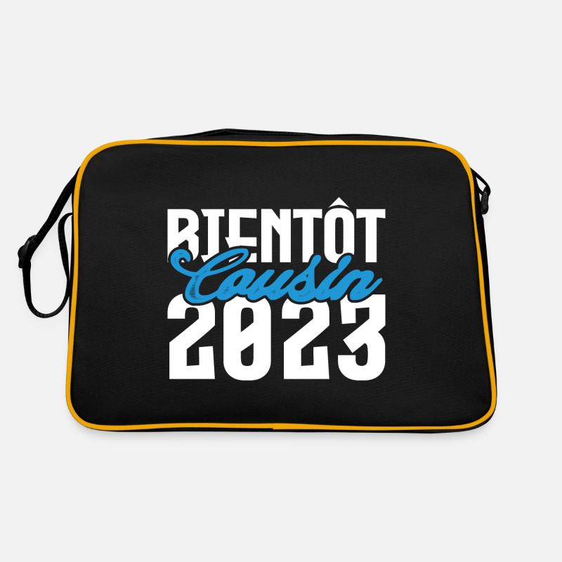 Cadeau Annonce grossesse bientôt Cousin 2023. Sac Retro