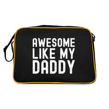 Awesome Like My Daddy Gifts Funny Father's Day - Retro Bag - black/gold - Back