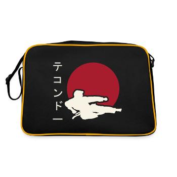 Arts martiaux de Taekwondo. Cadeau taekwondo.Japon - Sac Retro - noir/or - Dos