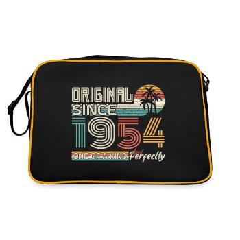 1954 birthday 1954 born in 1954 anniversary - Retro Bag - black/gold - Back