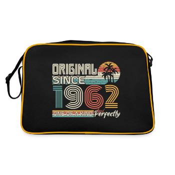 1962 anniversaire 1962 né en 1962 anniversaire - Sac Retro - noir/or - Dos