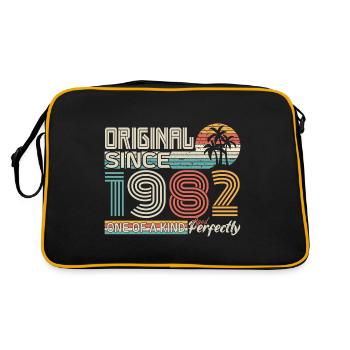 1982 anniversaire 1982 né en 1982 anniversaire - Sac Retro - noir/or - Dos