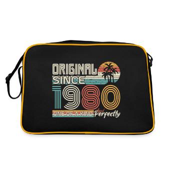 1980 anniversaire 1980 né en 1980 anniversaire - Sac Retro - noir/or - Dos
