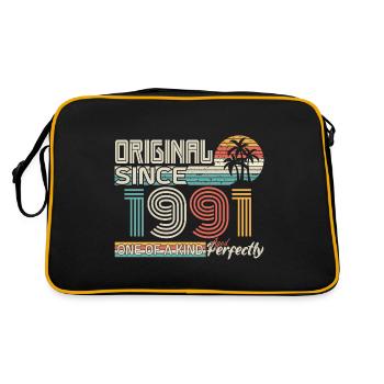 1991 anniversary 1991 born in 1991 anniversary - Retro Bag - black/gold - Back