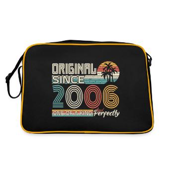 2006 anniversaire 2006 né en 2006 anniversaire - Sac Retro - noir/or - Dos