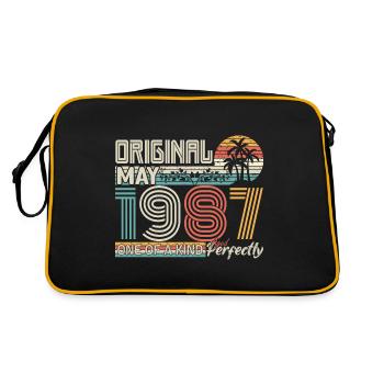 Mai 1987 anniversaire May 1987 cadeau 1987 - Sac Retro - noir/or - Dos