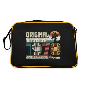 Décembre 1978 anniversaire December 1978 cadeau - Sac Retro - noir/or - Dos