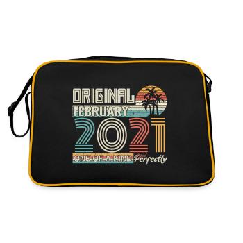 February 2021 Birthday February 2021 Gift - Retro Bag - black/gold - Back