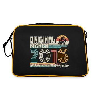 Mars 2016 anniversaire Mars 2016 cadeau - Sac Retro - noir/or - Dos