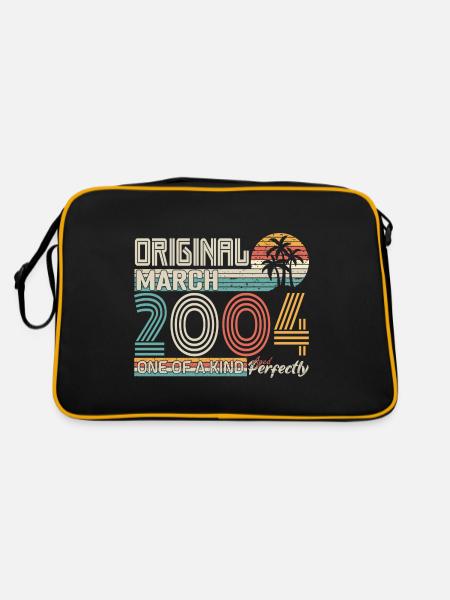 March 2004 Birthday March 2004 Gift - Retro Bag - black/gold - Back