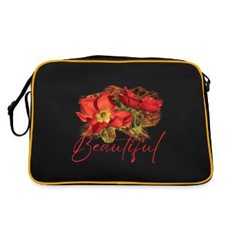 Fleurs Beautiful Déméter - Sac Retro - noir/or - Dos