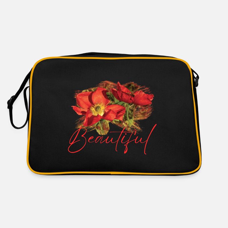 Wunderschöne Demeter-Blüten Retro Tasche