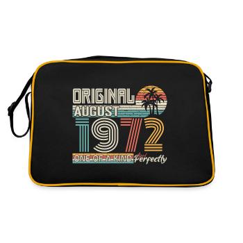 August 1972 anniversaire August 1972 cadeau - Sac Retro - noir/or - Dos
