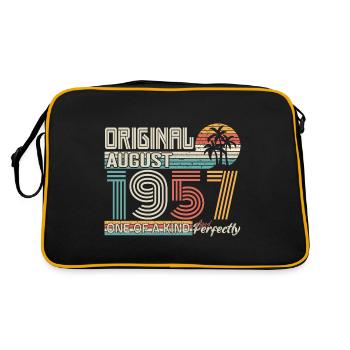 August 1957 anniversaire August 1957 cadeau - Sac Retro - noir/or - Dos