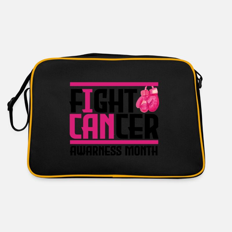 Krebs bekämpfen. Monat des Bewusstseins. Retro Tasche