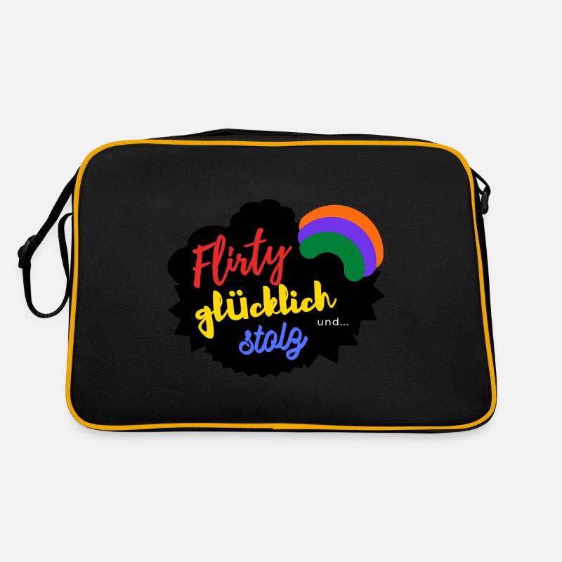 flirty, glücklich und stolz Retro Tasche