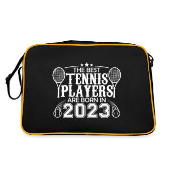 2023 joueur tennis | cadeau joueur de tennis 2023 - Sac Retro - noir/or - Dos