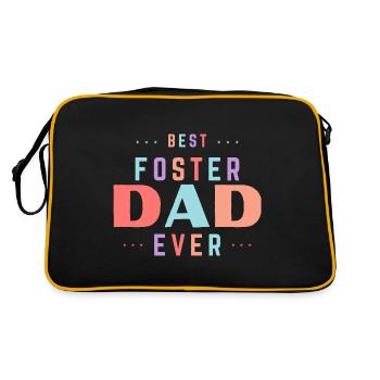 Fête des pères Meilleur père adoptif de tous les temps beau-parent - Sac Retro - noir/or - Dos