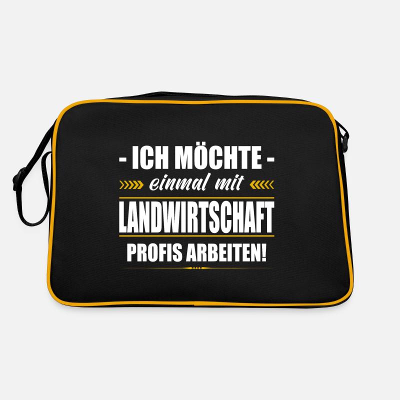Einmal Mit Landwirtschaft Profis Arbeiten Bauer Retro Tasche