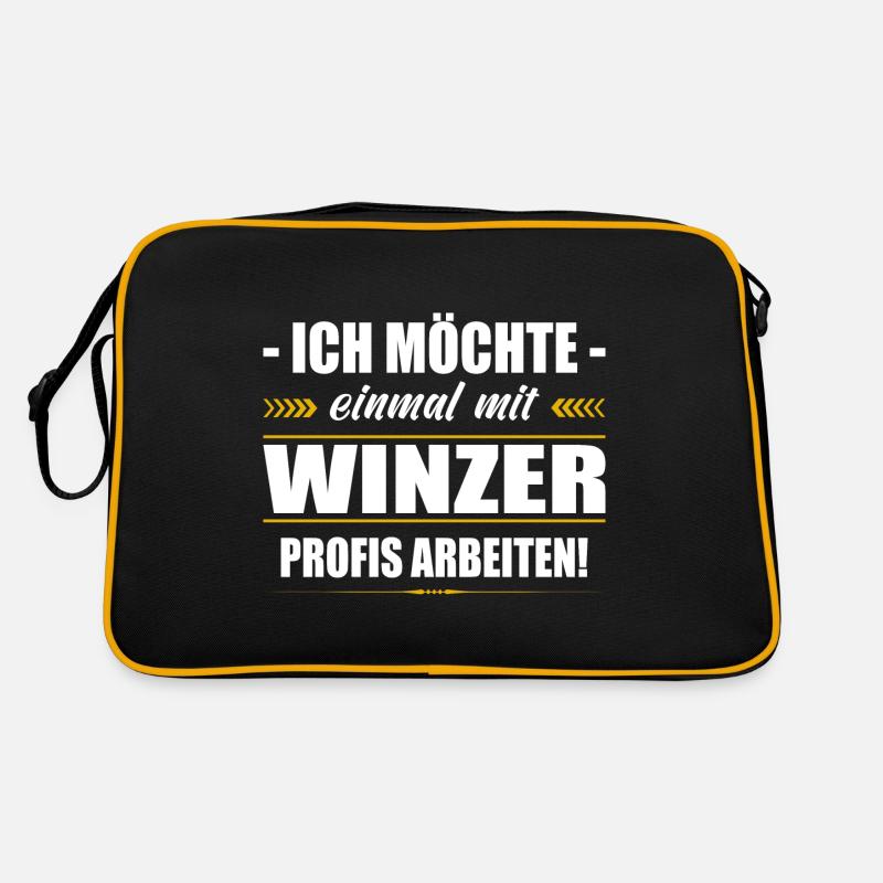 Einmal Mit Winzer Profis Arbeiten Weinanbau Retro Tasche