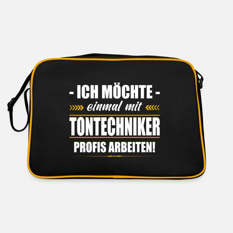 Einmal Mit Tontechniker Profis Arbeiten Retro Tasche