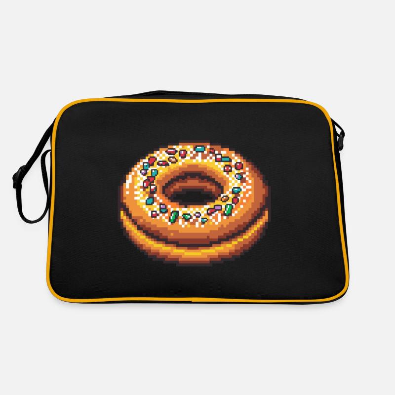 Icône de pixel en forme de beignet Sac Retro