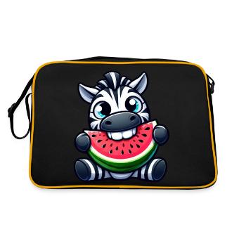 Sweet Zebra Melon Watermelon - Retro Bag - black/gold - Back