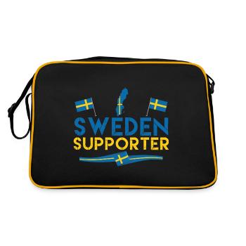 fan de sweden supporter. Supporter de Suède. - Sac Retro - noir/or - Dos