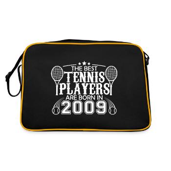 2009 joueur tennis | cadeau joueur de tennis 2009 - Sac Retro - noir/or - Dos