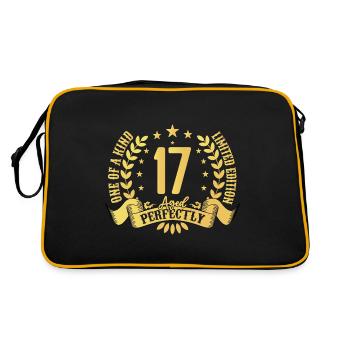 17 years birthday gift 17 years - Retro Bag - black/gold - Back